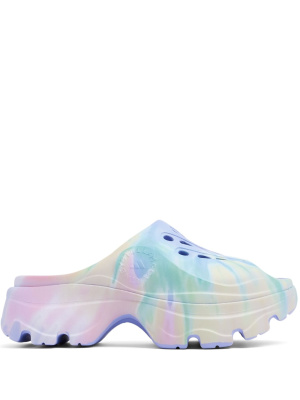Swirl-print peep-toe clogs, Adidas by Stella McCartney Swirl-print peep-toe clogs
Swirl-print peep-toe clogs, Adidas by Stella McCartney Swirl-print peep-toe clogs
