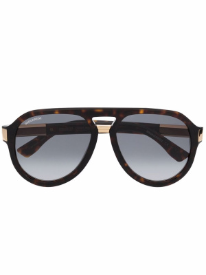 Tortoiseshell-effect pilot-frame sunglasses, Dsquared2 Eyewear Tortoiseshell-effect pilot-frame sunglasses
Tortoiseshell-effect pilot-frame sunglasses, Dsquared2 Eyewear Tortoiseshell-effect pilot-frame sunglasses