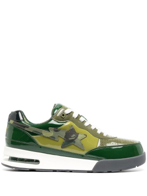 Patent-leather low-top sneakers, A BATHING APE® Patent-leather low-top sneakers
Patent-leather low-top sneakers, A BATHING APE® Patent-leather low-top sneakers