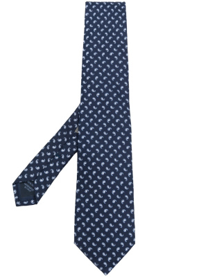 

Embroidered-pattern silk tie, Corneliani Embroidered-pattern silk tie