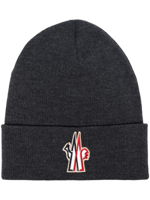 

Logo patch knitted beanie, Moncler Grenoble Logo patch knitted beanie