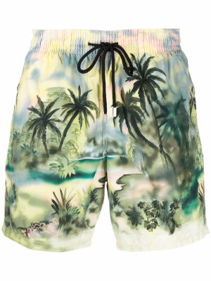 

X Vilebrequin Jungle-print swim shorts, Palm Angels X Vilebrequin Jungle-print swim shorts