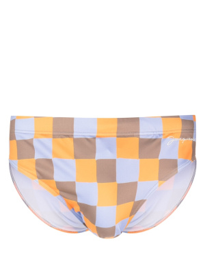 Embroidered-logo check-pattern swim shorts, Jacquemus Embroidered-logo check-pattern swim shorts
Embroidered-logo check-pattern swim shorts, Jacquemus Embroidered-logo check-pattern swim shorts