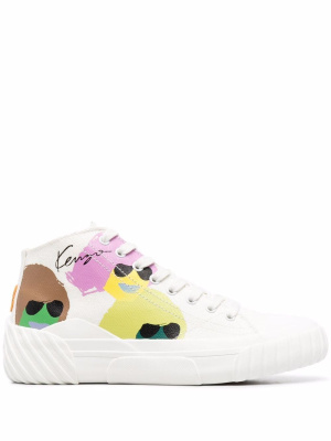 Tribute print canvas high-top sneakers, Kenzo Tribute print canvas high-top sneakers
Tribute print canvas high-top sneakers, Kenzo Tribute print canvas high-top sneakers