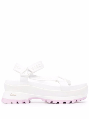 Logo-embossed flatform sandals, Stella McCartney Logo-embossed flatform sandals
Logo-embossed flatform sandals, Stella McCartney Logo-embossed flatform sandals