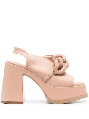Chain-link 125mm block heel sandals, Stella McCartney Chain-link 125mm block heel sandals
Chain-link 125mm block heel sandals, Stella McCartney Chain-link 125mm block heel sandals