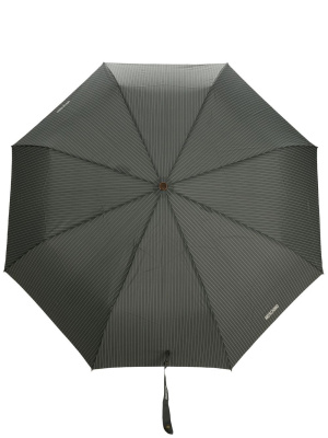 

Pinstriped logo-print umbrella, Moschino Pinstriped logo-print umbrella