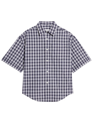 Gingham-pattern short-sleeved shirt, AMI Paris Gingham-pattern short-sleeved shirt
Gingham-pattern short-sleeved shirt, AMI Paris Gingham-pattern short-sleeved shirt