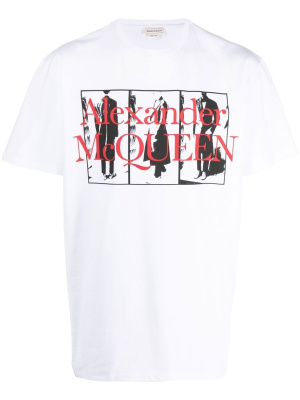 Logo-print short-sleeve T-shirt, Alexander McQueen Logo-print short-sleeve T-shirt
Logo-print short-sleeve T-shirt, Alexander McQueen Logo-print short-sleeve T-shirt