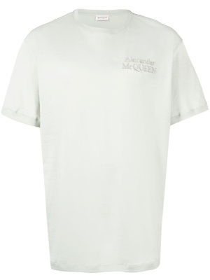 Logo-embroidered cotton T-shirt, Alexander McQueen Logo-embroidered cotton T-shirt
Logo-embroidered cotton T-shirt, Alexander McQueen Logo-embroidered cotton T-shirt