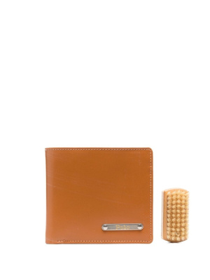 

Bridle leather bi-fold wallet and brush set, Polo Ralph Lauren Bridle leather bi-fold wallet and brush set
