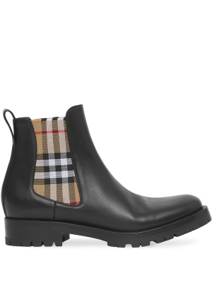 

Chelsea check-panel boots, Burberry Chelsea check-panel boots