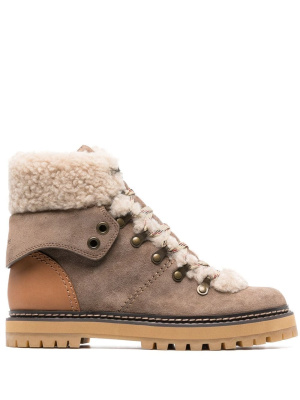 Shearling calf suede lace-up boot, See by Chloé Shearling calf suede lace-up boot
Shearling calf suede lace-up boot, See by Chloé Shearling calf suede lace-up boot