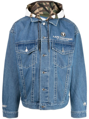 Logo-embroidered denim jacket, AAPE BY *A BATHING APE® Logo-embroidered denim jacket
Logo-embroidered denim jacket, AAPE BY *A BATHING APE® Logo-embroidered denim jacket