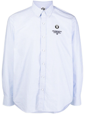Logo-embroidered striped shirt, AAPE BY *A BATHING APE® Logo-embroidered striped shirt
Logo-embroidered striped shirt, AAPE BY *A BATHING APE® Logo-embroidered striped shirt