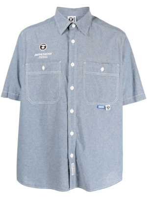 Logo-embroidered short-sleeve shirt, AAPE BY *A BATHING APE® Logo-embroidered short-sleeve shirt
Logo-embroidered short-sleeve shirt, AAPE BY *A BATHING APE® Logo-embroidered short-sleeve shirt