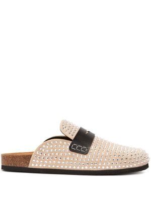 Rhinestone-embellished leather slippers, JW Anderson Rhinestone-embellished leather slippers
Rhinestone-embellished leather slippers, JW Anderson Rhinestone-embellished leather slippers