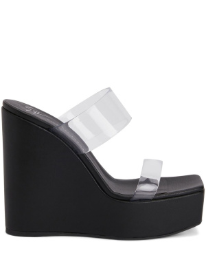 Meissa plexi 130mm wedge mules, Giuseppe Zanotti Meissa plexi 130mm wedge mules
Meissa plexi 130mm wedge mules, Giuseppe Zanotti Meissa plexi 130mm wedge mules
