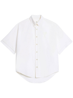 Embroidered-logo button-down shirt, AMI Paris Embroidered-logo button-down shirt
Embroidered-logo button-down shirt, AMI Paris Embroidered-logo button-down shirt