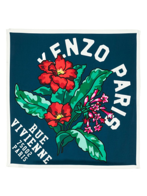 

Logo-print silk scarf, Kenzo Logo-print silk scarf