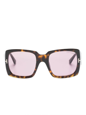 

Tortoiseshell-effect square-frame sunglasses, TOM FORD Eyewear Tortoiseshell-effect square-frame sunglasses