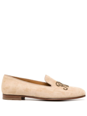 Logo-embroidered leather loafers, Ralph Lauren Collection Logo-embroidered leather loafers
Logo-embroidered leather loafers, Ralph Lauren Collection Logo-embroidered leather loafers