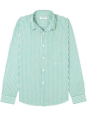 Embroidered-logo striped shirt, Sporty & Rich Embroidered-logo striped shirt
Embroidered-logo striped shirt, Sporty & Rich Embroidered-logo striped shirt