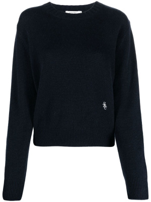 Logo-embroidered crew-neck jumper, Sporty & Rich Logo-embroidered crew-neck jumper
Logo-embroidered crew-neck jumper, Sporty & Rich Logo-embroidered crew-neck jumper