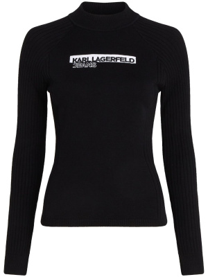 Logo-embroidered cut-out jumper, Karl Lagerfeld Jeans Logo-embroidered cut-out jumper
Logo-embroidered cut-out jumper, Karl Lagerfeld Jeans Logo-embroidered cut-out jumper
