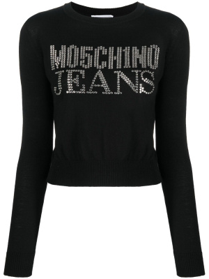 Rhinestone-embellished wool-blend jumper, MOSCHINO JEANS Rhinestone-embellished wool-blend jumper
Rhinestone-embellished wool-blend jumper, MOSCHINO JEANS Rhinestone-embellished wool-blend jumper
