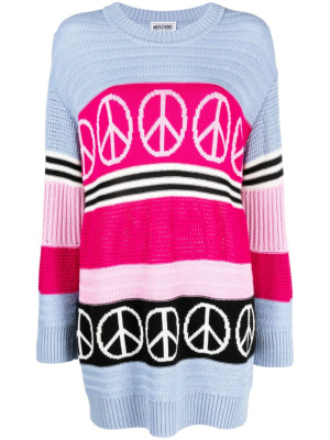 Peace sign colour-block sweater dress, MOSCHINO JEANS Peace sign colour-block sweater dress
Peace sign colour-block sweater dress, MOSCHINO JEANS Peace sign colour-block sweater dress