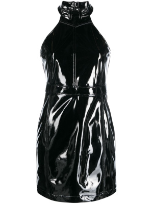 Patent-finish halterneck minidress, MOSCHINO JEANS Patent-finish halterneck minidress
Patent-finish halterneck minidress, MOSCHINO JEANS Patent-finish halterneck minidress