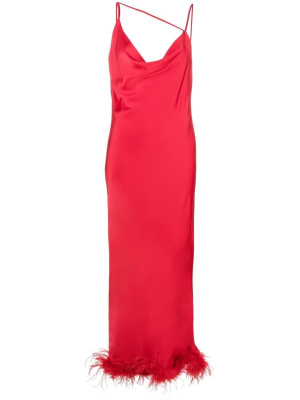 X Rue Ra feather-trim satin dress, Loulou X Rue Ra feather-trim satin dress
X Rue Ra feather-trim satin dress, Loulou X Rue Ra feather-trim satin dress