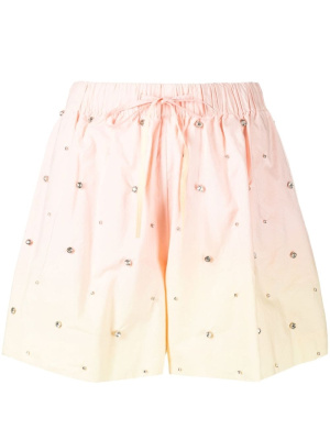 

Crystal-embellished cotton shorts, SANDRO Crystal-embellished cotton shorts