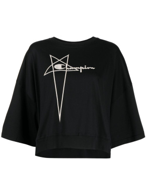 Logo-embroidered cotton T-shirt, Rick Owens Logo-embroidered cotton T-shirt
Logo-embroidered cotton T-shirt, Rick Owens Logo-embroidered cotton T-shirt