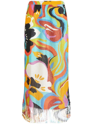 Floral-print fringe detail knitted skirt, ETRO Floral-print fringe detail knitted skirt
Floral-print fringe detail knitted skirt, ETRO Floral-print fringe detail knitted skirt