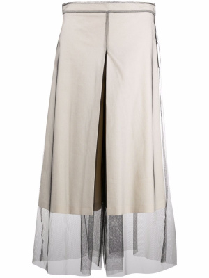 Calico mesh-layered culotte trousers, Maison Margiela Calico mesh-layered culotte trousers
Calico mesh-layered culotte trousers, Maison Margiela Calico mesh-layered culotte trousers