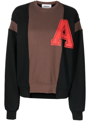 Collegiate-print patchwork sweatshirt, AMBUSH Collegiate-print patchwork sweatshirt
Collegiate-print patchwork sweatshirt, AMBUSH Collegiate-print patchwork sweatshirt