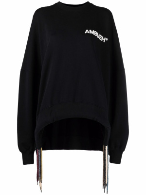 Logo-print drawstring sweatshirt, AMBUSH Logo-print drawstring sweatshirt
Logo-print drawstring sweatshirt, AMBUSH Logo-print drawstring sweatshirt