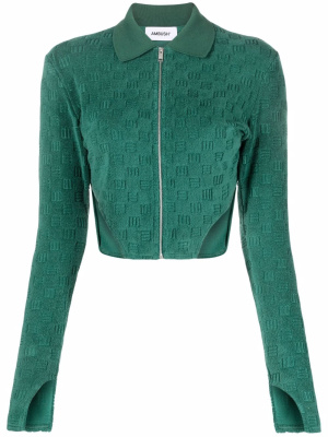 Monogram jacquard zip-up fitted top, AMBUSH Monogram jacquard zip-up fitted top
Monogram jacquard zip-up fitted top, AMBUSH Monogram jacquard zip-up fitted top