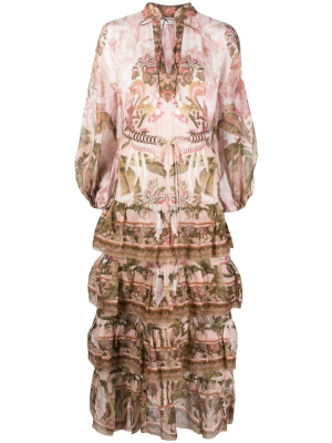 Lyre palm-print tiered maxi dress, ZIMMERMANN Lyre palm-print tiered maxi dress
Lyre palm-print tiered maxi dress, ZIMMERMANN Lyre palm-print tiered maxi dress