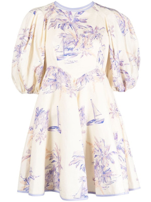 Graphic-print puff-sleeve dress, ZIMMERMANN Graphic-print puff-sleeve dress
Graphic-print puff-sleeve dress, ZIMMERMANN Graphic-print puff-sleeve dress