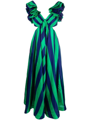 Tiggy cut-out striped silk midi dress, ZIMMERMANN Tiggy cut-out striped silk midi dress
Tiggy cut-out striped silk midi dress, ZIMMERMANN Tiggy cut-out striped silk midi dress
