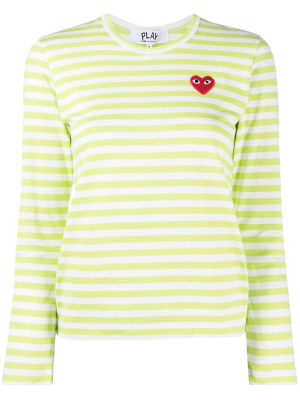 Striped embroidered heart top, Comme Des Garçons Play Striped embroidered heart top
Striped embroidered heart top, Comme Des Garçons Play Striped embroidered heart top