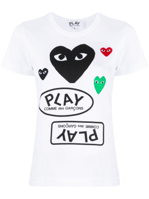 Logo-print heart-motif T-shirt, Comme Des Garçons Play Logo-print heart-motif T-shirt
Logo-print heart-motif T-shirt, Comme Des Garçons Play Logo-print heart-motif T-shirt