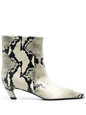 Arizona 55mm python-print ankle boots, KHAITE Arizona 55mm python-print ankle boots
Arizona 55mm python-print ankle boots, KHAITE Arizona 55mm python-print ankle boots