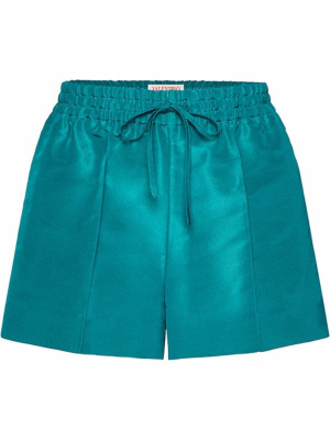 

Drawstring-waist pressed-crease shorts, Valentino Garavani Drawstring-waist pressed-crease shorts