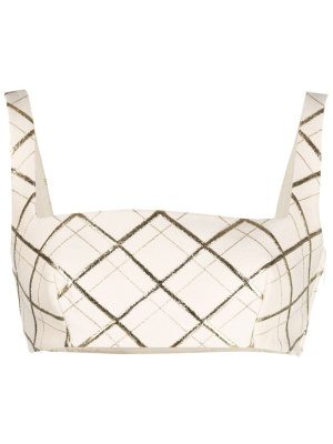Check-embroidered cropped top, Valentino Garavani Check-embroidered cropped top
Check-embroidered cropped top, Valentino Garavani Check-embroidered cropped top