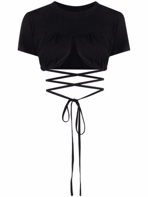 

Le T-shirt Baci tie-strap crop top, Jacquemus Le T-shirt Baci tie-strap crop top