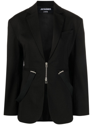 Single-breasted zip-fastening blazer, Jacquemus Single-breasted zip-fastening blazer
Single-breasted zip-fastening blazer, Jacquemus Single-breasted zip-fastening blazer